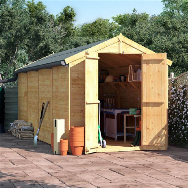 Buy 16' x 6' BillyOh Master Tongue and Groove Apex Shed Windowless Online - Sheds