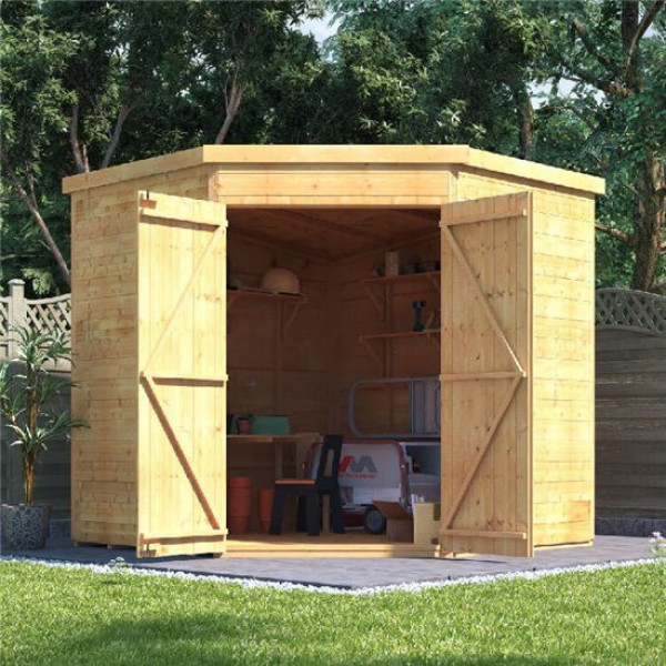 Buy 7' x 7' BillyOh Expert Tongue and Groove Corner Workshop Shed Windowless Online - Sheds Buy 7' x 7' BillyOh Expert Tongue and Groove Corner Workshop Shed Windowless Online - Sheds