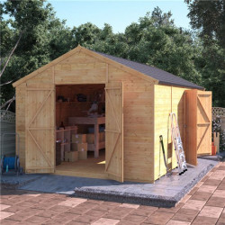 16 X 10 Billyoh Expert Tongue and Groove Apex Workshop with Dual Entrance Windowless
