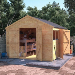 12 X 10 Billyoh Expert Tongue and Groove Apex Workshop with Dual Entrance Windowed