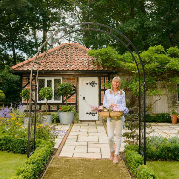 Buy Roman Half Lattice Standard Garden Arch Online - Garden Houses & Buildings