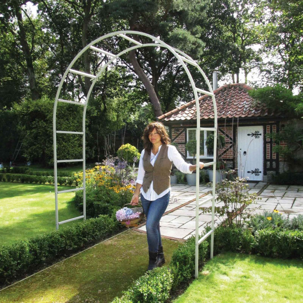 Buy Harrod Roman Garden Arch Silk Grey Online - Garden Houses & Buildings