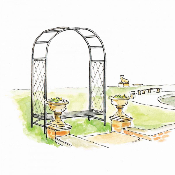 Buy Roman Arch With Integral Bench Online - Garden Houses & Buildings Buy Roman Arch With Integral Bench Online - Garden Houses & Buildings
