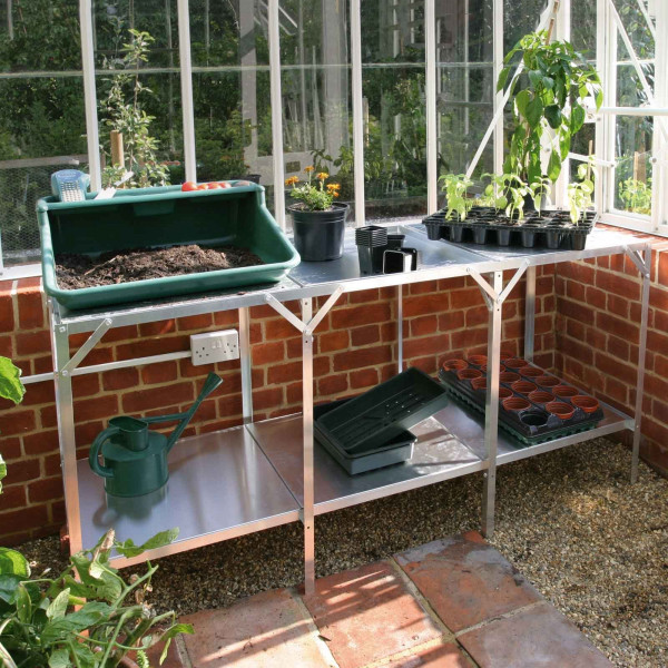 Buy Greenhouse Staging Two Tier Online - Garden Houses & Buildings