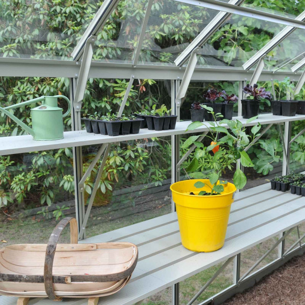 Buy Harrod Integral Staging Willow Grey Online - Garden Houses & Buildings