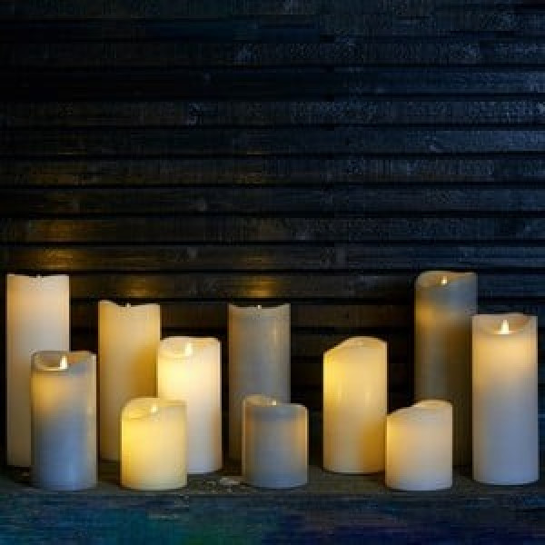 Buy Led Candles With Flickering Flame And Auto Timer Online - Garden Lighting