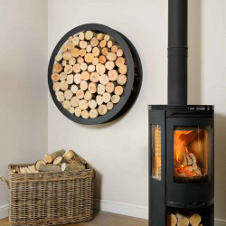 Harrod Circular Steel Log Holder (wall Mounted)
