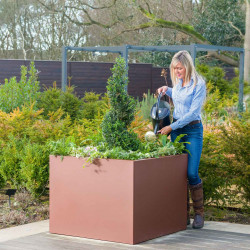 Harrod Square Metal Planters Corten Effect