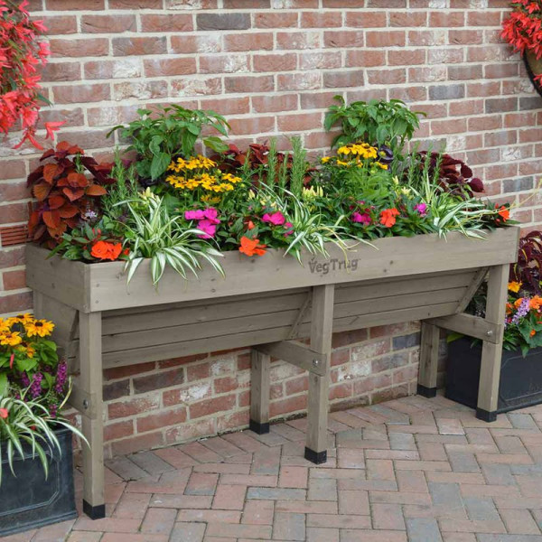 Buy VegTrug Wall Hugger 1.8 Metre Greywash Online - Green plants & flowering plants