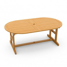 Billyoh Windsor 2.0m 2.8m Extending Oval Acacia Garden Dining Table Extendable Oval Table