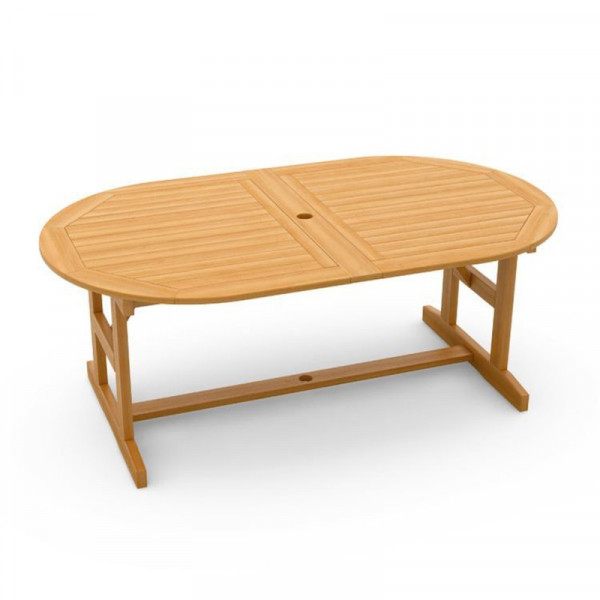 Buy BillyOh Windsor 2.0m 2.8m Extending Oval Acacia Garden Dining Table Extendable Oval Table Online - Garden Furniture