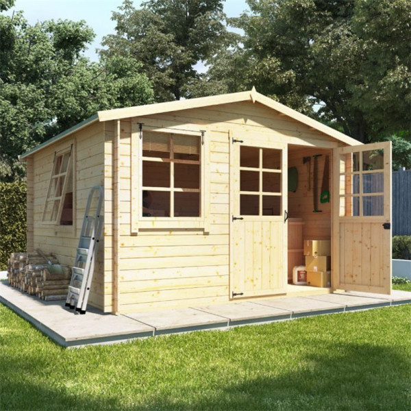Buy 3.0m x 3.0m BillyOh Clubman Heavy Duty Shed Log Cabin 19 Online - Garden Houses & Buildings