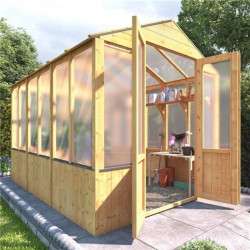 Billyoh 4000 Lincoln Wooden Polycarbonate Greenhouse 9 X 6 Lincoln Wooden Greenhouse