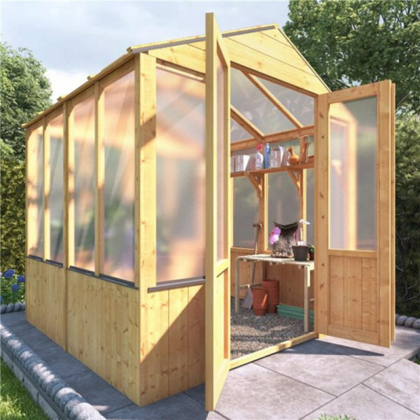 Buy BillyOh 4000 Lincoln Wooden Polycarbonate Greenhouse 6 x 6 Lincoln Wooden Greenhouse Online - Garden Furniture