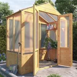 Billyoh 4000 Lincoln Wooden Polycarbonate Greenhouse 3 X 6 Lincoln Wooden Greenhouse