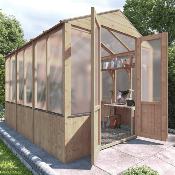 Buy BillyOh 4000 Lincoln Wooden Polycarbonate Greenhouse PT 9 x 6 Lincoln Wooden Greenhouse Online - Greenhouses