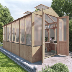 Billyoh 4000 Lincoln Wooden Polycarbonate Greenhouse with Opening Roof Vent Pt 12 X 6