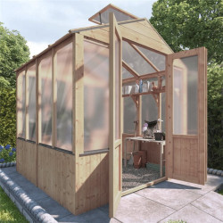 Billyoh 4000 Lincoln Wooden Polycarbonate Greenhouse with Opening Roof Vent Pt 6 X 6