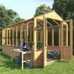 Lincoln Wooden Clear Wall Greenhouse with Opening Roof Vent 12 X 6 Lincoln Wooden Greenhouse Billyoh 4000