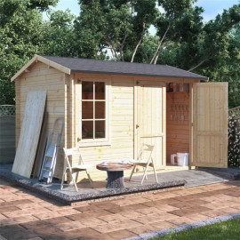 3.5m X 2.5m Billyoh Traditional Log Cabin Workshop 28,35,44