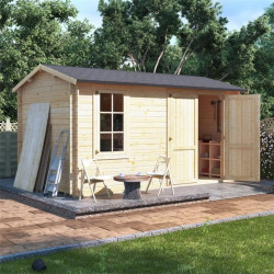 4.5m X 2.5m Billyoh Traditional Log Cabin Workshop 28,35,44