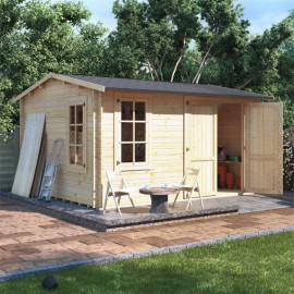 4.0m X 3.5m Billyoh Traditional Log Cabin Workshop 35,44