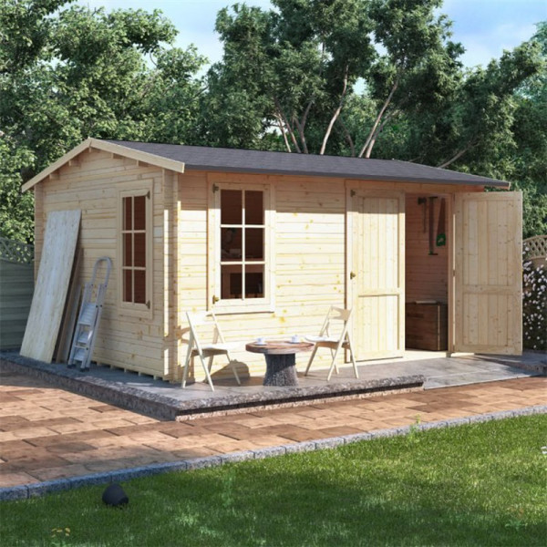 Buy 4.5m x 3.5m BillyOh Traditional Log Cabin Workshop 35,44 Online - Garden Houses & Buildings
