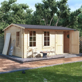 5.0m X 3.5m Billyoh Traditional Log Cabin Workshop 35,44