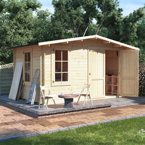 Buy 4.0 x 3.0 BillyOh Alpine Workshop Log Cabin 28 Online - Garden Houses & Buildings