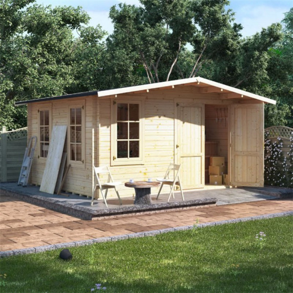 Buy 4.0 x 4.0 BillyOh Alpine Workshop Log Cabin 28 Online - Garden Houses & Buildings