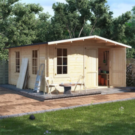 4.0 X 5.0 Billyoh Alpine Workshop Log Cabin 28