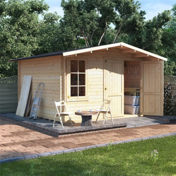 Buy 3.5 x 3.5 BillyOh Alpine Workshop Log Cabin 19 Online - Garden Houses & Buildings