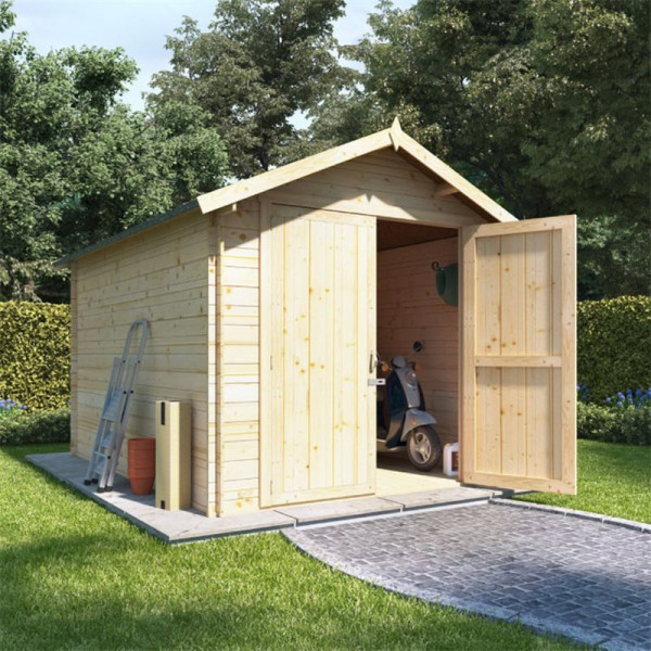 Buy 10 x 8 log cabin BillyOh Apex Log Cabin Windowless Heavy Duty Shed Range 19 Online - Garden Houses & Buildings