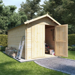 12 X 8 Log Cabin Billyoh Apex Log Cabin Windowless Heavy Duty Shed Range 19