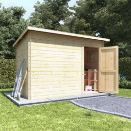 10x6 Log Cabin Billyoh Pent Log Cabin Windowless Heavy Duty Shed Range Single Door Garden Storage 19mm