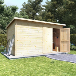 12x8 Log Cabin Ouble Oor Billyoh Pent Log Cabin Windowless Heavy Duty Shed Range 19