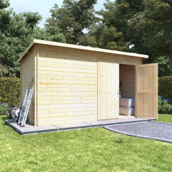 12x6 Log Cabin Ouble Oor Billyoh Pent Log Cabin Windowless Heavy Duty Shed Range 28