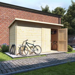 12x6 Log Cabin Ouble Oor Billyoh Pent Log Cabin Windowless Heavy Duty Bike Store Range 19