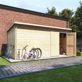 14x8 Log Cabin Ouble Oor Billyoh Pent Log Cabin Windowless Heavy Duty Bike Store Range 28