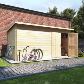 14x8 Log Cabin Ouble Oor Billyoh Pent Log Cabin Windowless Heavy Duty Bike Store Range 19