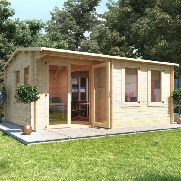 Buy BillyOh Kent Garden Office PT W5.0m x D4.0m 44mm Online - Garden Houses & Buildings