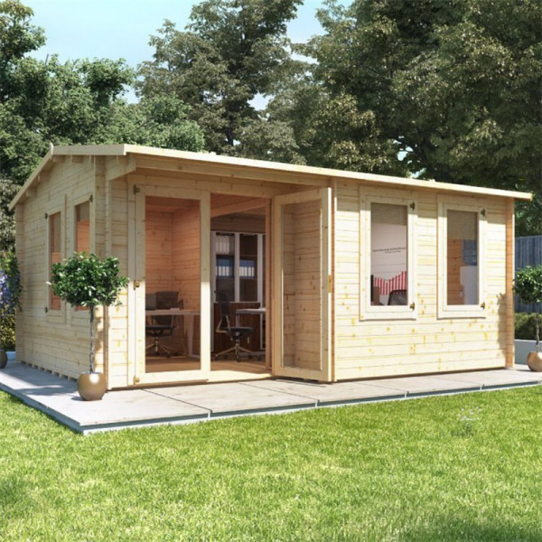 Buy BillyOh Kent Garden Office PT W5.0m x D4.0m 28mm Online - Garden Houses & Buildings