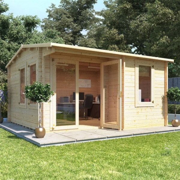 Buy BillyOh Kent Garden Office PT W4.0m x D4.0m 44mm Online - Garden Houses & Buildings