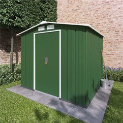 6 X 6 Billyoh Partner Apex Metal Shed Low Price Double Doors Apex Metal Store Shed Green