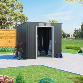 7x4 Cargo Pent Metal Shed Grey Billyoh