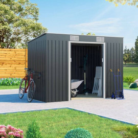 9x4 Cargo Pent Metal Shed Grey Billyoh