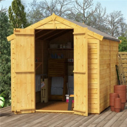 8 X 6 Billyoh Keeper Overlap Apex Shed Windowless