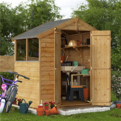 4 X 6 Billyoh Keeper Overlap Apex Shed Windowed