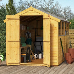 8 X 6 Billyoh Keeper Overlap Apex Shed Windowed
