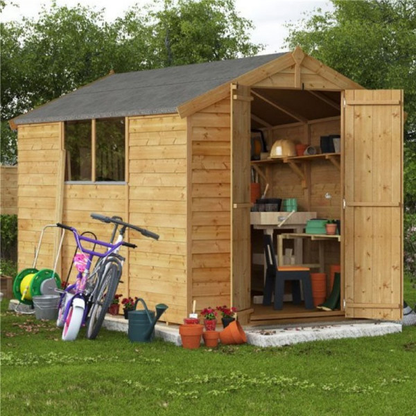 Buy 10' x 6' BillyOh Keeper Overlap Apex Shed Windowed Online - Garden Furniture